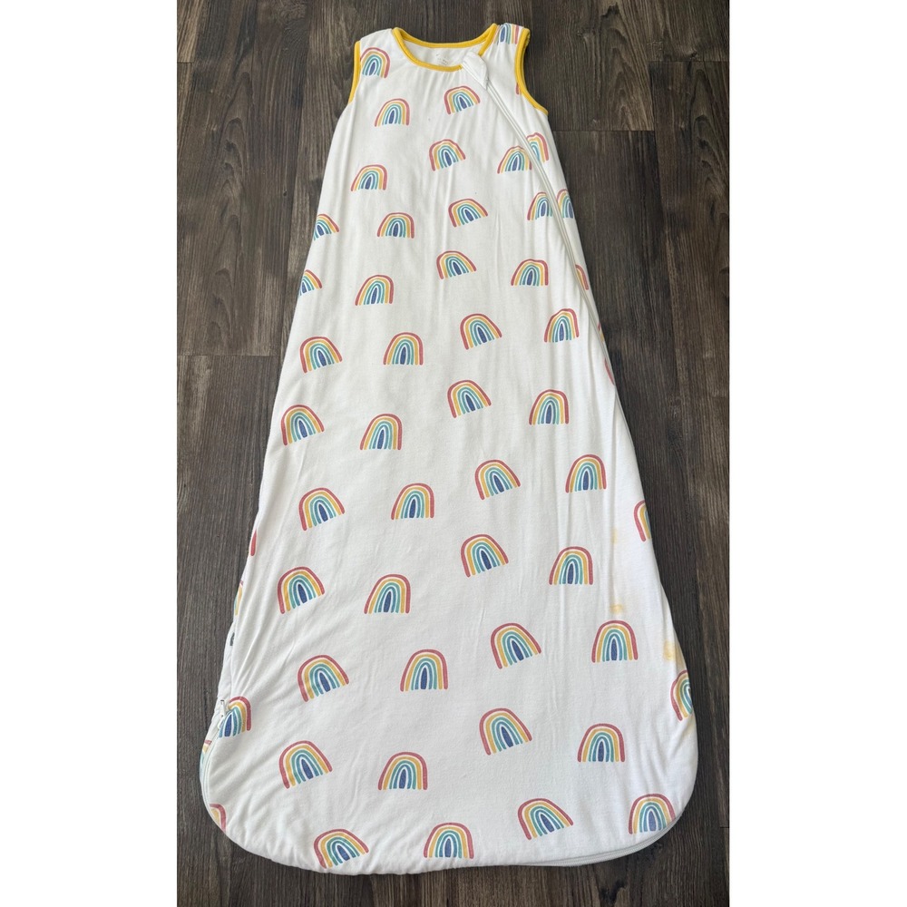 Kyte Baby Rainbow Bamboo Sleep Bag 1.0 TOG Size XL 18-36 Months White Yellow